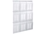 Espositore A Parete Helit "The Placativ"" 9 X Din A4 Verticale Cristallino"