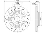 2X Hella 8DD 355 133-271 Disco Freno Asse Posteriore