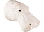 Clayre & Eef Decorazione Murale Ippopotamo 21 Cm Carta Beige