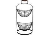 Clayre & Eef Scaffale A Cestello 27X19X57 Cm Ferro Nero