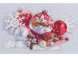 Set Di Punti Croce Rto "Palline Di Natale"", Schema Per Il Conteggio, 29X19Cm"