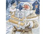 Luca-S Kit Per Ricamo A Punto Croce "Babbo Natale Con I Regali"", Schema A Contare, 29X29Cm"