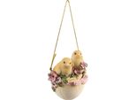 Ciondolo Decorativo Clayre & Eef Chick 7 Cm In Poliresina Gialla