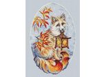 Kit Per Ricamo A Punto Croce Letistitch "Kitsune"", Schema Contato, 15X23Cm"
