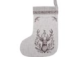 Clayre & Eef Calza Di Natale 30X40 Cm Beige Cotone Cervo