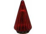 Clayre & Eef Decorazione Natalizia Con Illuminazione A Led Alberi Di Natale Ø 11X19 Cm In Vetro Rosso