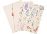 Erik Editores Wild Flowers Confezione Da 3 Quaderni A5 Beige Beige Taglia Unica