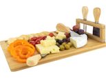 Tagliere Per Formaggi Krumble - Set Di Coltelli Incluso - Tagliere Per Tapas - Tagliere Per Spuntini - Bambù - 28 X 36 X 1,5 Cm (Lxwxh)