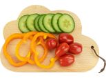 Piatto Da Portata Krumble Cloud - Tagliere - Stoviglie Per Bambini - Tagliere Per Panini - Piatto In Legno Per Bambini - Legno - 12,5 X 23 X 1,5 Cm (Lxwxh)