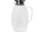 Caraffa Krumble Con Filtro, Manico E Coperchio - Pelatrice - Brocca - Acqua Da Tavola - Vetro E Alluminio - 2 Litri - Trasparente