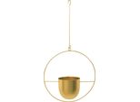 Quvio Vaso Di Fiori Sospeso - Fioriera - Vaso Di Fiori Per Interni Ed Esterni - Porta Piante - Vaso Di Fiori - Metallo - Oro