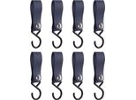 Quvio Gancio Per Appendere Con Cinghia In Pelle - Gancio Per Cappotto - Appendiabiti - Gancio - Gancio Da Cucina - Plastica - Pelle - Gancio Per Appendere - Set Di 8 - Blu