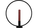 Quvio Portacandele - Rotondo - Accessori Per Candele - Portacandele Decorativo - Nero - Metallo - 7 X 29 X 30 Cm (Lxwxh)