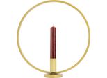 Quvio Portacandele - Rotondo - Accessori Per Candele - Portacandele Decorativo - Oro - Metallo - 7 X 29 X 30 Cm (Lxwxh)