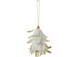 Ciondolo Decorativo Clayre & Eef Fiore 14X11X7 Cm Piume Bianche
