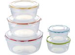 Set Di 5 Vasetti Per Alimenti Rotondi Locknlock
