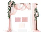 Set Arco Nuziale Decorazione Arco Nuziale In Metallo Incl. 2X Fiori 3X Tende