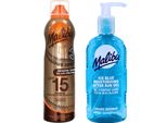 Olio Malibu SPF15 Olio Con Cocco 175 Ml + Gel Blu Ghiaccio Dopo Aver Abbronzato 200 Ml