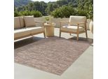 Tappeto Tapiso Yucana Outdoor Beige Balcone Resistente Ai Raggi Uv 80 X 150 Cm
