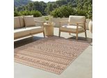 Tappeto Tapiso Yucana Outdoor Beige Balcone Resistente Ai Raggi Uv 140 X 200 Cm