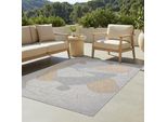 Tappeto Tapiso Yucana Outdoor Grigio Balcone Resistente Ai Raggi Uv 120 X 170 Cm