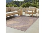 Tappeto Tapiso Yucana Outdoor Marrone Balcone Resistente Ai Raggi Uv 120 X 170 Cm