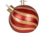 Clayre & Eef Supporto Per Albero Di Natale Baubles Per Albero Di Natale 43X40X41 Cm Materiale Ceramico Color Oro Rosso