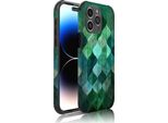Smartphonica Custodia Per Iphone 14 Pro Max Con Paraurti E Stampa Green Leafs - Backcover Phonecase Green Leafs Print