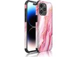 Smartphonica Custodia Per Iphone 14 Pro Con Paraurti E Stampa Marmo Rosa - Backcover Phonecase Stampa Marmo Rosa
