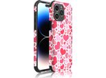 Smartphonica Custodia Per Iphone 14 Pro Con Paraurti E Stampa Cuori - Backcover Phonecase Stampa Cuori
