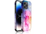 Smartphonica Custodia Per Iphone 14 Pro Con Paraurti E Stampa Marmo Arcobaleno - Backcover Phonecase Stampa Marmo Arcobaleno