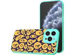 Smartphonica Custodia Per Iphone 11 Pro Con Stampa Smiley E Emoji - Custodia In Tpu Con Design Smiley E Emoji - Turchese