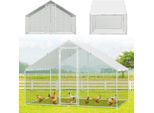 Jayseuw Pollaio 3X2X2M Casetta Per Polli Piccola Casetta Per Animali Recinto Per Animali Piccoli Voliera Recinto Per Animali Liberi Gabbia Per Polli Casetta Per Pollame Struttura In Acciaio Zincato Con Tetto
