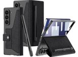 Custodia Per Samsung Galaxy Z Fold 7 Custodia Protettiva In Pelle Con Protezione Dello Schermo Incorporata E Slot Per Penna Nera