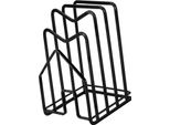 Tagliere Storage Rack Multifunzionale Pot Pan Lid Stand Holder Ferro Buona Ventilazione Cucina Countertop Organizer Nero Standard