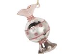 Ciondolo Natalizio Clayre & Eef Ø 4X8 Cm In Vetro Color Argento
