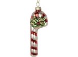 Clayre & Eef Decorazione Natalizia Bastoncino Di Zucchero 4X3X12 Cm Vetro Rosso