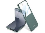 Custodia Per Samsung Galaxy Z Flip 7 Custodia Pc Solida Sottile E Opaca Con Pellicola Protettiva Per Il Display Verde