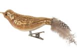 Uccello Di Natale Clayre & Eef 9X3X4 Cm In Vetro Marrone