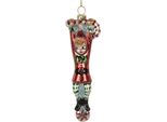 Tag Natalizia Clayre & Eef Elfo 4X2X13 Cm Vetro Rosso