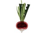 Targhetta Natalizia Clayre & Eef Ø 6X15 Cm In Vetro Rosso