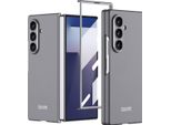 Custodia Per Samsung Galaxy Z Fold 7 Custodia Pc Solida Opaca E Sottile Con Pellicola Protettiva Sul Display Grigio