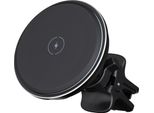 Qualo Supporto Magsafe Per Auto Per Griglia Di Ventilazione Con Ricarica Wireless, Ovale, Led, Nero QMUS-KO-LD-01