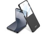 Custodia Per Samsung Galaxy Z Flip 7 Custodia Pc Solida Sottile E Opaca Con Pellicola Protettiva Per Il Display Nero