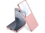 Custodia Per Samsung Galaxy Z Flip 7 Custodia Pc Solida Sottile E Opaca Con Pellicola Protettiva Sul Display Rosa