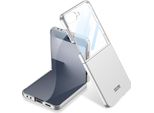 Custodia Per Samsung Galaxy Z Flip 7 Custodia Pc Solida Sottile E Opaca Con Pellicola Protettiva Sul Display Argento