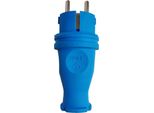 Spina In Gomma 16A 230V IP44 Spina Uni-Schuko Blu 7417