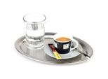 Aps 30112 Aps Serviertablett Kaffeehaus, Oval, Edelstahl Matt