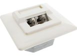 Inline® 74302 Scatola Di Giunzione Cat.5E, 2X Prese RJ45 A Incasso, RAL9010, Bianco