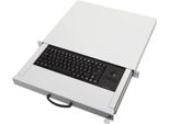 Aixcase AIX-19K1UKDETB-W Aixcase 19" Rack 1U Tastatur De Trackball PS2&USB Lichtgrau"